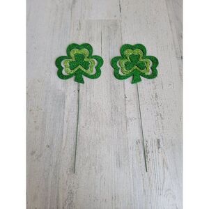 Glitter green Shamrock Clover St Patrick's Day pic Decor home